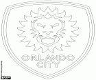 Emblema del Orlando City SC, club de fútbol de la MLS con sede en Orlando, Florida