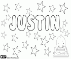 Justin, nombre de origen latino. Derivado de Justinus, proviene del latino Iustinius