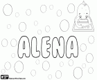 Alena, nombre en alemán, ruso y lenguas eslavas. Alena, variante de Alenka. Alena también es la forma abreviada de nombres como Magdalena