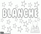 Blanche, nombre para niña de origen germánico. Derivado del germánico Blank, su significado es blanco y puro