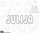 Julija, nombre femenino de origen latino. Julija, nombre derivado del latino Iulia en varias lenguas eslavas. También corresponde a la transliteración del nombre en ruso, ucraniano, serbio y búlgaro