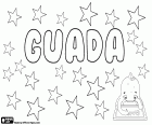 Guada, forma diminutiva de Guadalupe. Guadalupe, nombre español que se utiliza tanto para mujer como para hombre