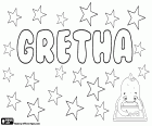 Gretha, nombre para niña. Gretha, variante de Grethe y de Greta 