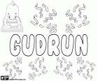 Gudrun, nombre para niña de origen escandinavo. Gudrun, personaje de la mitología nórdica. Gudrun es uno de los nombres femeninos más frecuentes en Islandia