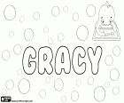 Gracy, variante de Grace y Gracey. Nombre de origen bíblico