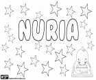 Núria, nombre para niña de origen incierto. Núria, nombre muy popular en Cataluña