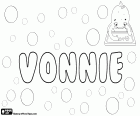 Vonnie, nombre para niña en checo. Vonnie es una variante de Verónica y de Vondra