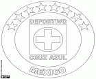 Insignia del Cruz Azul Fútbol Club también conocido como Deportivo Cruz Azul, club de fútbol del estado de Hildago, México