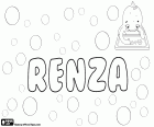 Renza, nombre de origen italiano. Forma femenina del nombre italiano Renzo