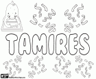 Tamires, nombre femenino de origen incierto. Tamires tiene variantes como Tamiris, Thamiris o Thamires, nombres utilizados en Brasil para niñas