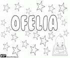 Ofelia, nombre para niña en muchos idiomas como español, portugués, polaco, italiano, sueco, húngaro y catalán. Ofelia, nombre derivado del nombre griego Ophelas