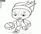 La mascota del campeonato EuroBasket 2015, Frenkie la bola de fuego