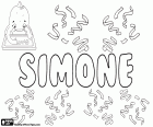 Simone, nombre para niña en varios idiomas, variante de Simona. Simone, nombre masculino en italiano. Simone, nombre derivado del hebreo Sim'on