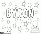 Byron, nombre masculino de origen inglés. Byron también es un apellido inglés