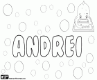 Andrei, nombre de origen griego. Andrei, nombre rumano para niño. Andrei, variante de Andrej o Andrey, transcripciones del nombre en ruso y en búlgaro