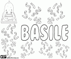 Basile, nombre masculino en francés. En italiano se utiliza como variante de Basilio. Basile, nombre de origen griego, derivado del nombre griego Basileios