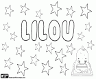 Lilou, nombre para niña de origen incierto, existen diferentes hipótesis. Lilou, nombre femenino utilizado en francés, variante de Lylou, Leeloo entre otros