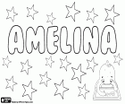 Amelina, nombre para niña de origen germánico, proviene de la palabra amal que significa trabajo. Amelina, variante de Amelyna y Emelina entre otros 