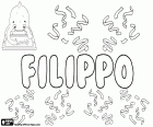 Filippo, nombre italiano para niño, derivado del antiguo nombre griego Philippos que significa amigo de los caballos