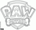 El logo original en inglés de la serie de animación Paw Patrol, Patrulla de Cachorros o Patrulla Canina