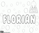 Florian, nombre de origen latino, del nombre romano Florianus, derivado de Florus. Florian, nombre masculino en muchas lenguas, entre ellas, alemán, polaco y francés. También nombre en español, checo y eslovaco, Florián. Transcripción del nombre en ruso, ucraniano y búlgaro