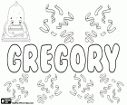 Gregory, nombre para niño en inglés y también en francés, variante de Grégoire. Derivado del nombre latino Gregorius que proviene del griego Gregorios