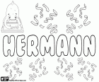 Hermann, nombre para niño de origen germánico, su significado es hombre del ejército o soldado. Herman es el mismo nombre en otros idiomas como el inglés, el holandés, sueco, noruego, danés y esloveno