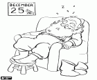 El día 25 de diciembre, el día de Navidad es el día de descanso de Papá Noel. Después del gran trabajo de la noche anterior, Santa Claus pasa todo el día descansando y durmiendo en su casa