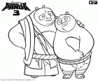 El reencuentro de Po con su padre biológico Li Shan. El panda Li Shan, un nuevo personaje de Kung Fu Panda 3