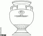 El trofeo de la Eurocopa de fútbol, el trofeo Henri Delaunay. El Campeonato Europeo de Fútbol, el torneo internacional de selecciones nacionales de fútbol de Europa que se celebra cada cuatro años   