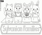 Sylvanian Families, cuatro figuritas de la colección de animales antropomórficos. Estas figuritas son de la empresa japonesa Epoch