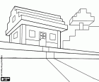 Una primera casa construida por un jugador en Minecraft, el mundo abierto del famoso videojuego de Mojang