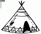 Tipi, la típica tienda cónica de los indios americanos
