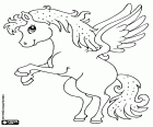 Un pegaso, un caballo alado, un animal fantástico