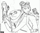 Rompecabeza de Gru y Lucy Wilde, personajes de la película Gru 2. Mi villano favorito
