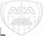 Emblema del Athlétic Club Arles-Avignon, club de fútbol con sede en las ciudades de Arles y Aviñón del sur de Francia