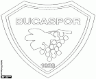 Emblema del Bucaspor Kulübü, club de fútbol con sede en Izmir, ciudad metropolitana en el extremo oeste de Anatolia, la tercera ciudad más poblada de Turquía