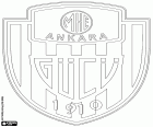 Escudo del Makina Kimya Endüstrisi Ankaragücü, MKE Ankaragücü, club de fútbol con sede en Ankara, la capital de la República de Turquía