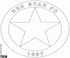 Insignia del Red Star Football Club, club de fútbol con sede en Saint-Ouen, un municipio en el departamento de Sena-Saint Denis al norte de París