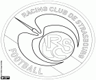 Escudo del Racing Club Strasbourg Alsace, RC Strasbourg, club de fútbol con sede en Estrasburgo, gran ciudad de Alsacia fronteriza con Alemania, sede del Parlamento Europeo