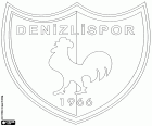Emblema de Denizlispor Kulübü, club deportivo con sede en Denizli, ciudad de la región del Egeo, capital de la provincia de Denizli en el suroeste de Anatolia, Turquía