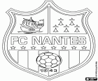 Logo del Football Club de Nantes, club de fútbol con base en Nantes, capital de la región País del Loira, en el oeste de Francia