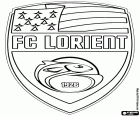 Logo de Football Club Lorient-Bretagne Sud, club de fútbol de Lorient, ciudad portuaria de la región de Bretaña, en el noroeste de Francia 