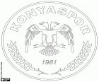 Emblema de Atiker Konyaspor Kulübü, club deportivo con sede en Konya, gran ciudad de la región de la Anatolia Central y capital de la provincia del mismo nombre