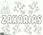 Zaxarias, nombre para niño, transliteración alternativa del nombre griego Zacharias