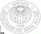 Escudo de Gençlerbirliği Spor Kulübü, club de fútbol con sede en Ankara, ciudad situada en la región de la Anatolia Central, capital de la provincia homónima y capital de Turquía  