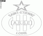 Insignia de Association Sportive de Saint-Étienne, club de fútbol con sede en Saint-Étienne, ciudad situada en el centro-este de Francia y capital del departamento de Loira