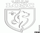 Escudo de Lille Olympique Sporting Club, Lille LOSC, club de fútbol con sede en Lille, ciudad del norte de Francia y capital de la región Norte-Paso de Calais-Picardía