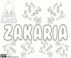 Zakaria, nombre para niño en islandés y transcripciones del nombre en georgiano y en árabe, variante de Zakariyya y Zakariya