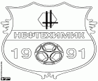 Insignia de FC Neftekhimik Nizhnekamsk, club de fútbol con sede en Nizhnekamsk, ciudad en la República de Tartaristán, en la región del Volga, en el centro de la llanura rusa